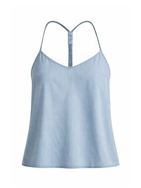 Carve Designs Tencil Chambray Denim Womens Tank Top with Braided Straps Size M